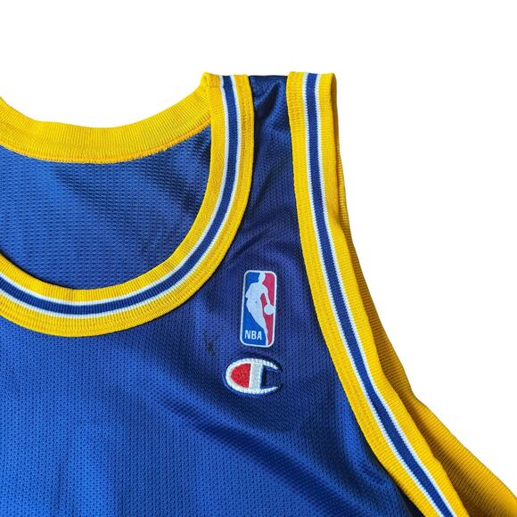 Golden State Warriors Tim Hardaway #10 Vintage Champion Jersey - Medium 40 - Picture 5 of 6